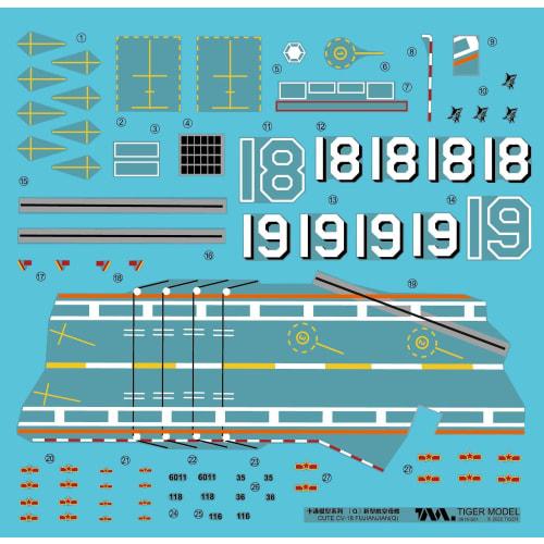 Tiger Model (TIGER MODEL) Non-Scale Cute Ship Series China People's Liberation Army Navy Aircraft Carrier Type 003 Fujian CV-18 Plastic Model TML618