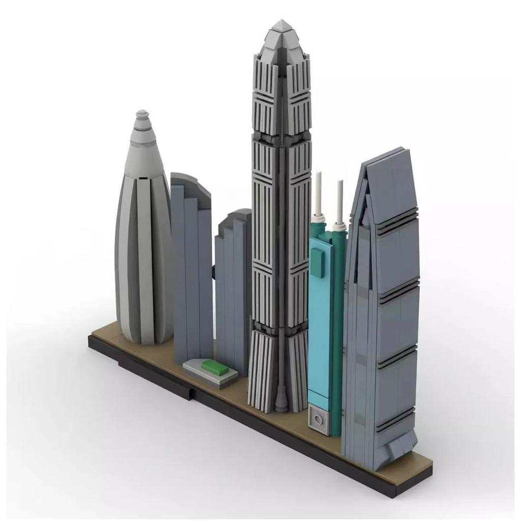 MOC Puzzle Toy Building Blocks Decoration Shenzhen Skyline Creative Street View Urban Architecture Series Children's Puzzle Mode