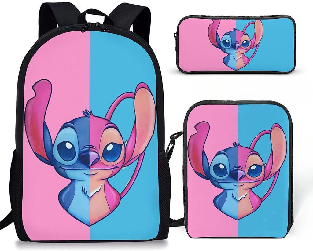 Stitch Backpack Cartoon Set With Lightweight Breathable For Students Elementary