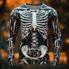 Halloween Long Sleeve T-Shirt for Men Gothic Trendy Streetwear Casual Tops Halloween Party Tees Fall Winter