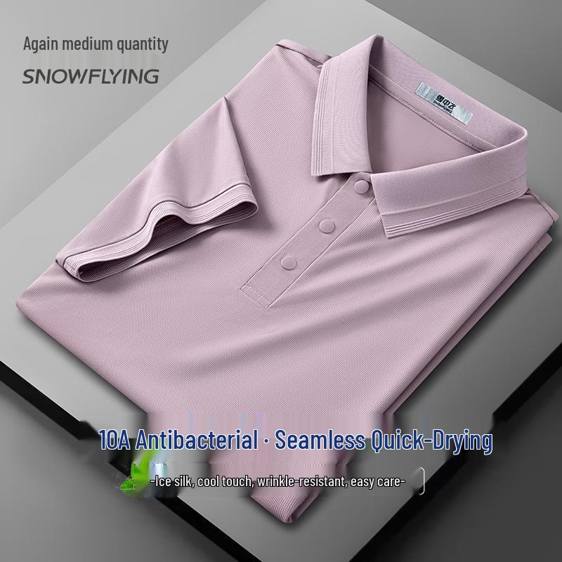 

SNOWFLYING Men s Antibacterial Ice Silk Polo Shirt 2XL