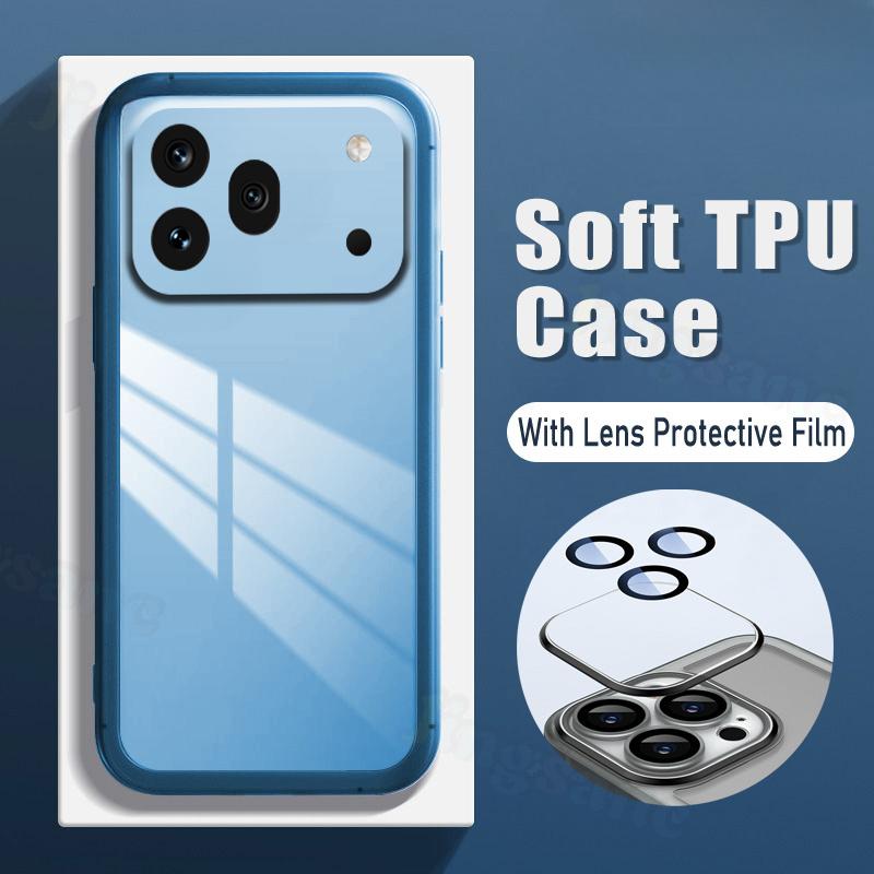 For Honor 600 Pro Case Camera Protection Semi Transparent Soft Silicone Shockproof with Lens Protector Films for Honor 600 Pro Back Cover