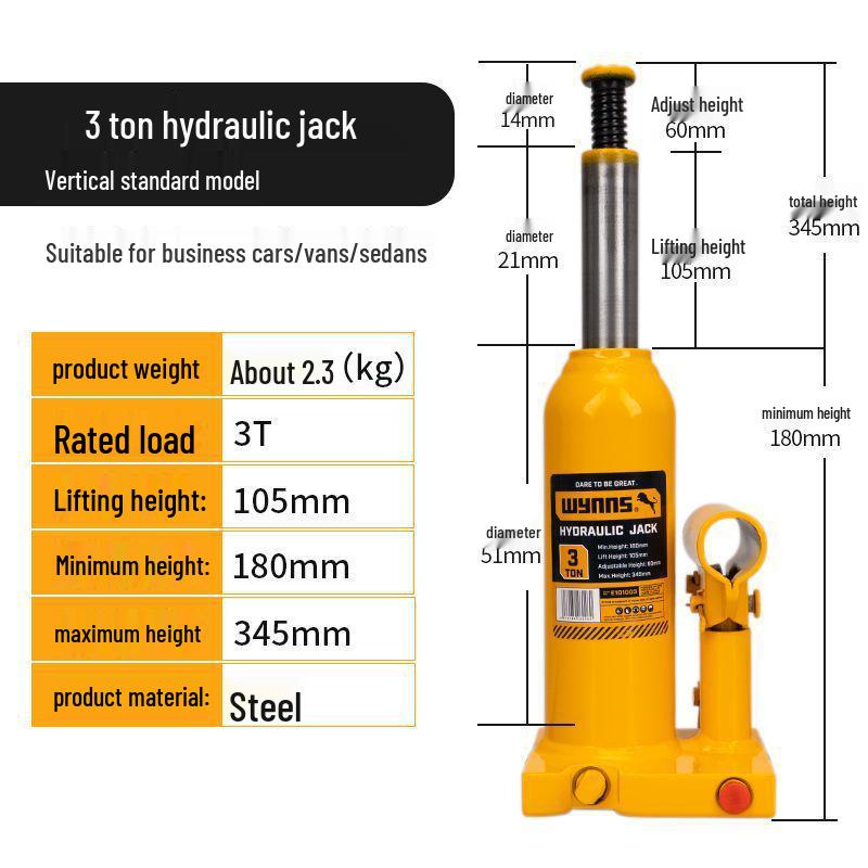 

Гидравлический домкрат для смены шин автомобиля, ручной, грузоподъемность 2-5 тонн