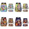 Cartoon Anime Shoulder Bag Pencil Case School Backpack For Children
