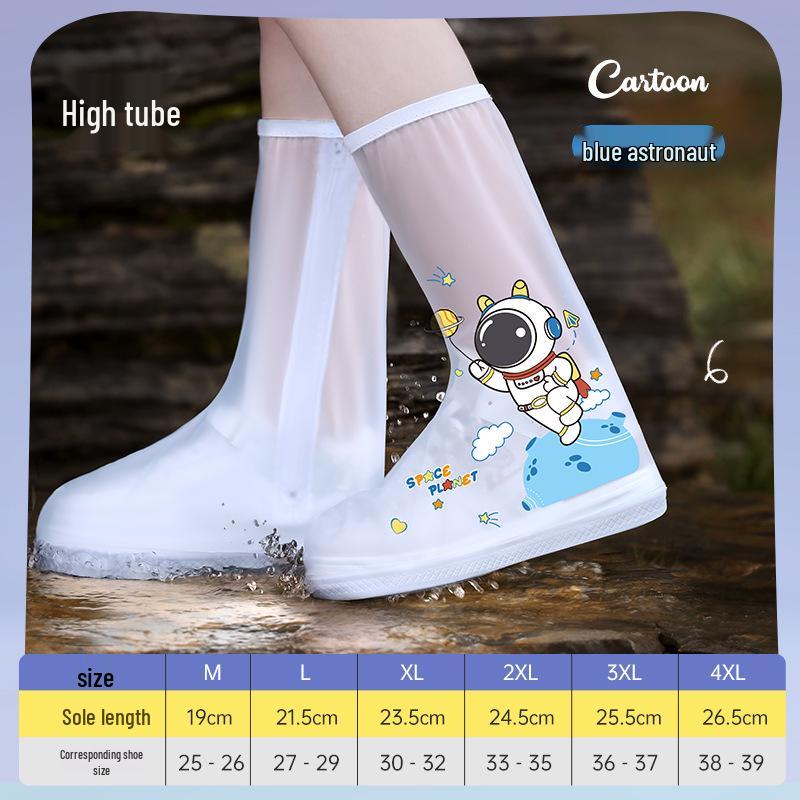 Mei Kids' Waterproof Non-slip Rain Shoe Covers for Boys & Girls - Durable, Thickened Overshoes.