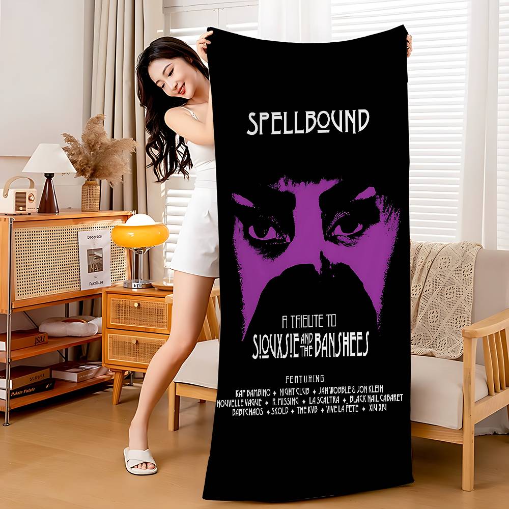 

S-Siouxsie And The B-Banshees Microfiber Blanket Quick Drying Beach Towels Oversized Printing Super Absorbent Pool Towel W40*H60(CM)