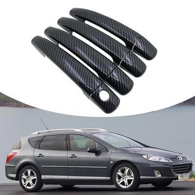 Capa da Maçaneta da Porta com Padrão de Fibra de Carbono para 04-10 Peugeot 407 SW Coupe