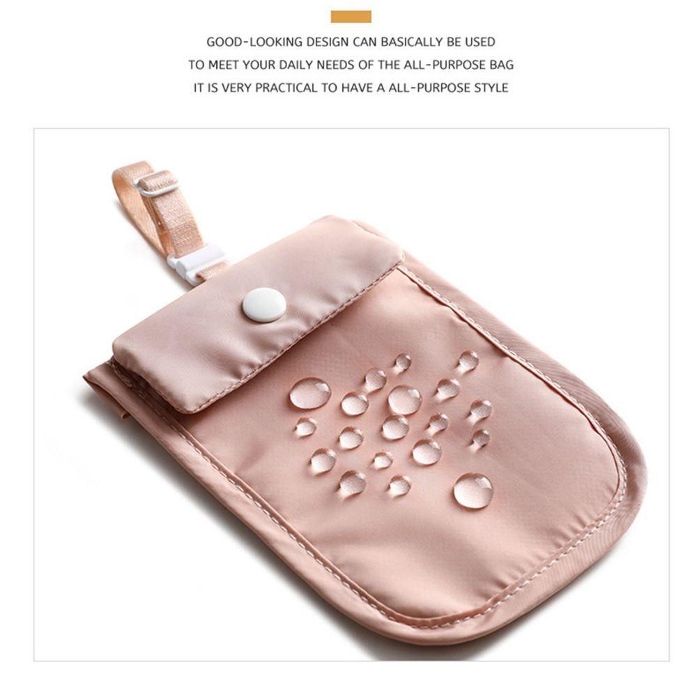Portable RFID-Blocking Bra Wallet with Adjustable Elastic Strap Invisible Secret Pocket Ultra-thin Money Pouch Women Girls