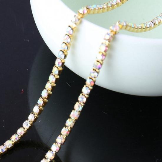 2.1 Yards DIY Bling Crystal Rhinestone Chain Trim Sewing Crafts Decoration Trim