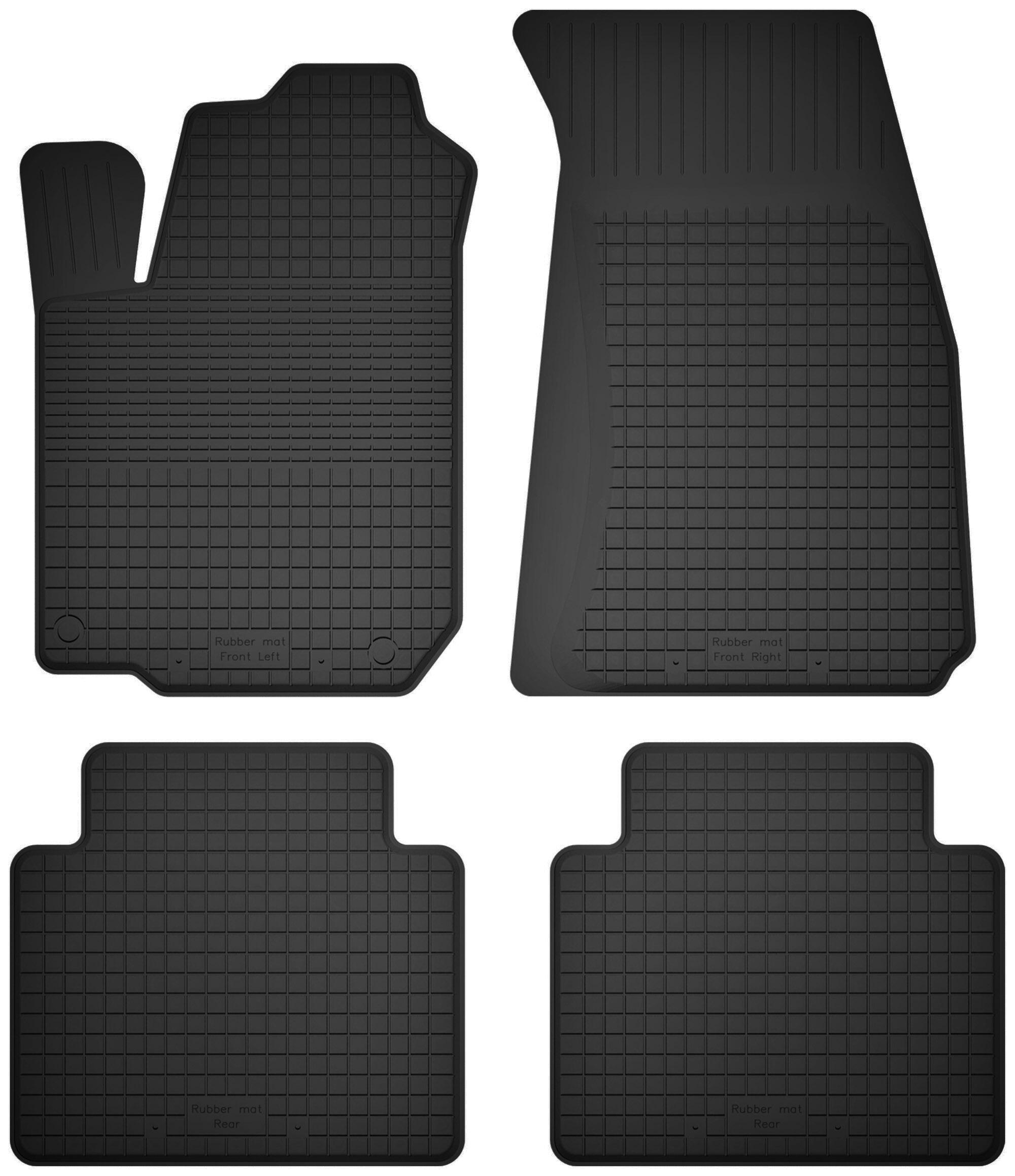 Set of 4 rubber car mats, universal for: Hyundai Matrix minivan (2001-2010)