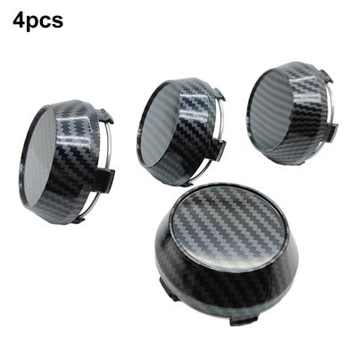 Auto Parts Car Wheel Center Cap Kit Replacement Rim Chrome 4 Pcs/set 60mm ABS Plastic Black Base Car Accessories