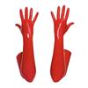 Dance Gloves Long Gloves PVC Performance Shiny Black/ Red