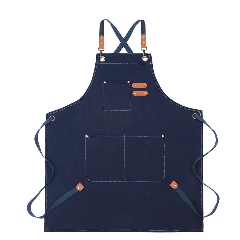 Untior Perfessional Kitchen Apron Canvas Chef Apron Oil-proof Can Wipe Hands Kitchen Cooking With Tool Pockets Work Uniform