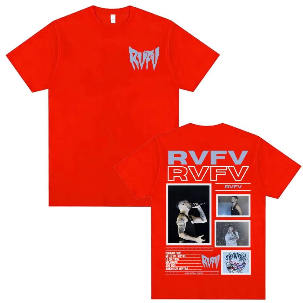 RVFV Eltiburon Tour 2025 Merch Rap T-shirt, Vintage Harajuku Men's and Women's 2025 Summer Pure Cotton 100% Printed T-shirt
