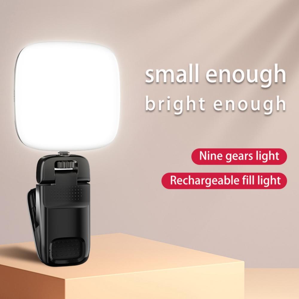 LED Wiederaufladbares Selfie Handy Licht Clip Kamera Fülllicht für Tiktok Bilder Video iPhone Licht für Konferenzen Tragbares Licht