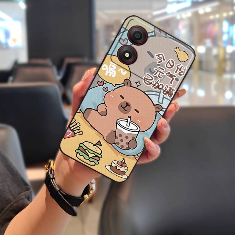 Anti-knock Fashion Design Phone Case For ZTE Blade A34 Graffiti Back Cover Phone Pouch Anti-dust TPU Couple Cute Durable