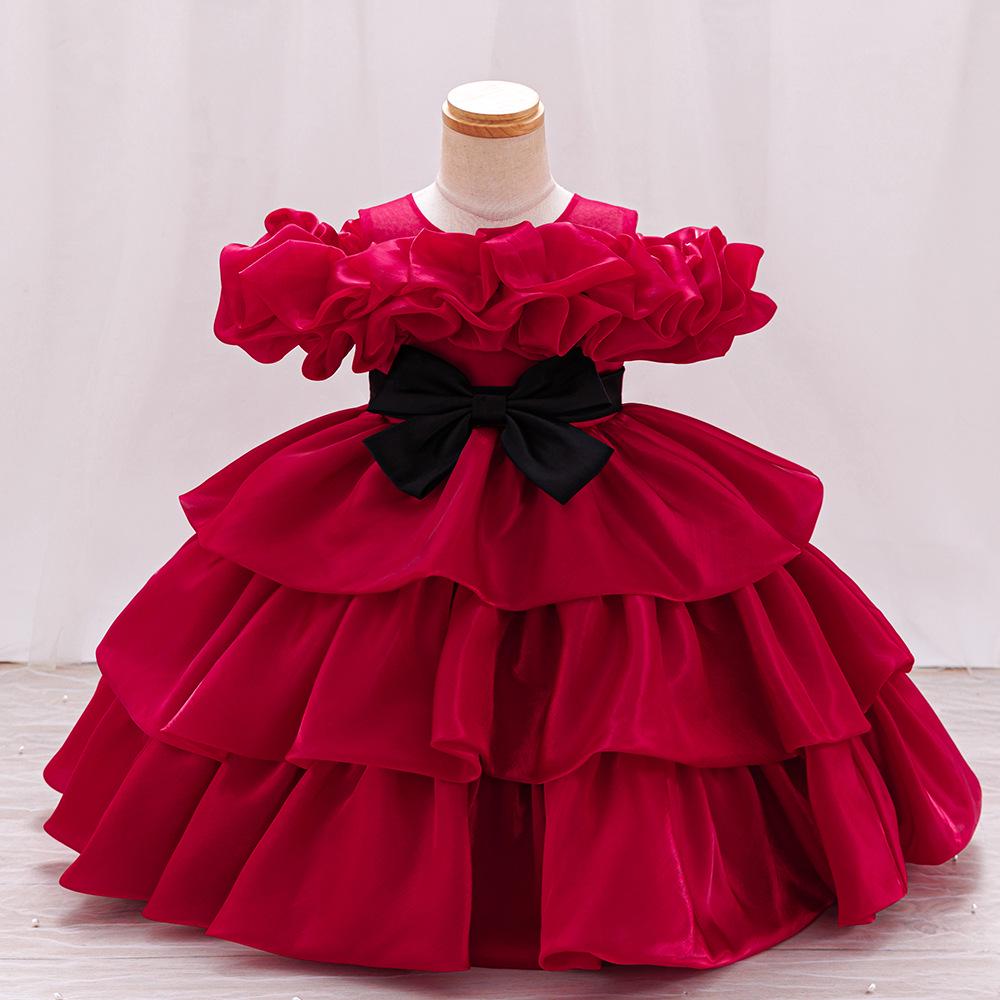 Princeznovské šaty na prvé narodeniny pre dievčatko - Kostým na detskú oslavu, svadbu, klavírne vystúpenie, Detské spoločenské šaty