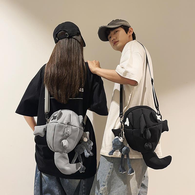 Men's Shark Shoulder Bag Women's Cartoon Commuter Crossbody Bag