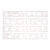 8Pcs Letter Wave Animal Shaped Diy Craft Hollow Layering Stencil Paint Template