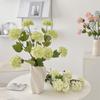 Real Touch Silk Hydrangea Flowers 3 Heads Fake Plants Artificial Hydrangea Flowers  Home Room Decor