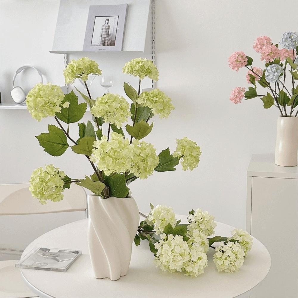 77cm Silk Hydrangea Flowers Real Touch Fake Plants Artificial Hydrangea Flowers  Party Decor