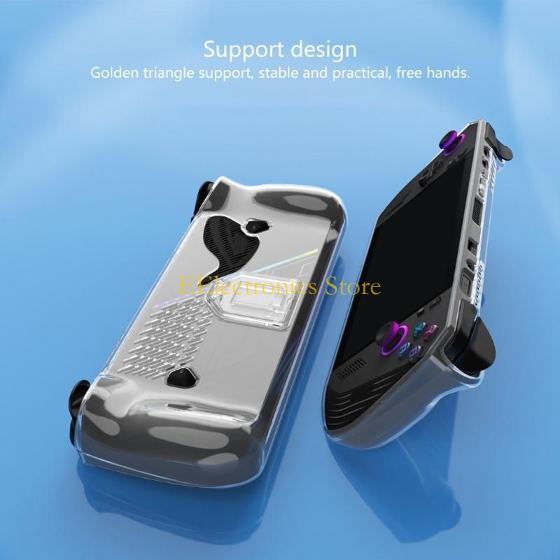 B03C Protective Case Clear Cover Shock Absorbing Protective Sleeve With Stand Support Accessories for Handheld Gaming Console