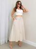 Women's Elegant Casual A-line Skirts with Pockets and Buttons - Mid-length Cargo Design