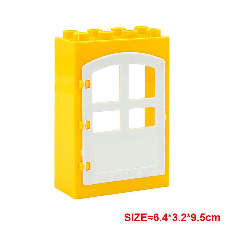 Accesorii Asamblare Blocuri Mari de Construcție DIY Acoperiș Perete Balustradă Casă Oraș Fermă Set Serie Loc de Joacă Cadou Jucării pentru Copii