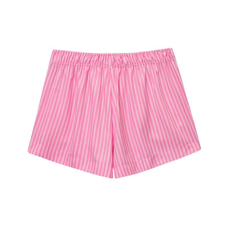 

Zaprha 2025 Лето Новые Американские Легкие Горячие Шорты Полоска Поплин Повседневные Шорты Женские Слимминг 3152439 Pink/Stripes L
