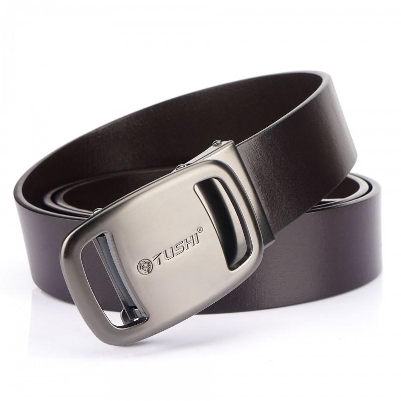 

Belt Men s Genuine Leather Top Layer Pure Cowhide Automatic Buckle Business Youth Korean Style Pants 120cm коричневый