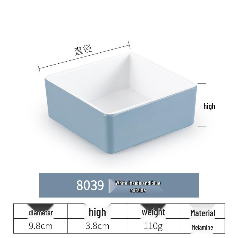 Imitation Porcelain Melamine Dipping and Snack Dish for Restaurants