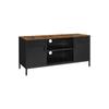 SONGMICS TV Stand, TV Cabinet, TV Table with 3 Adjustable Shelves, for TV up to 55 Inches, for Living Room, Bedroom, Rustic Brown and Black