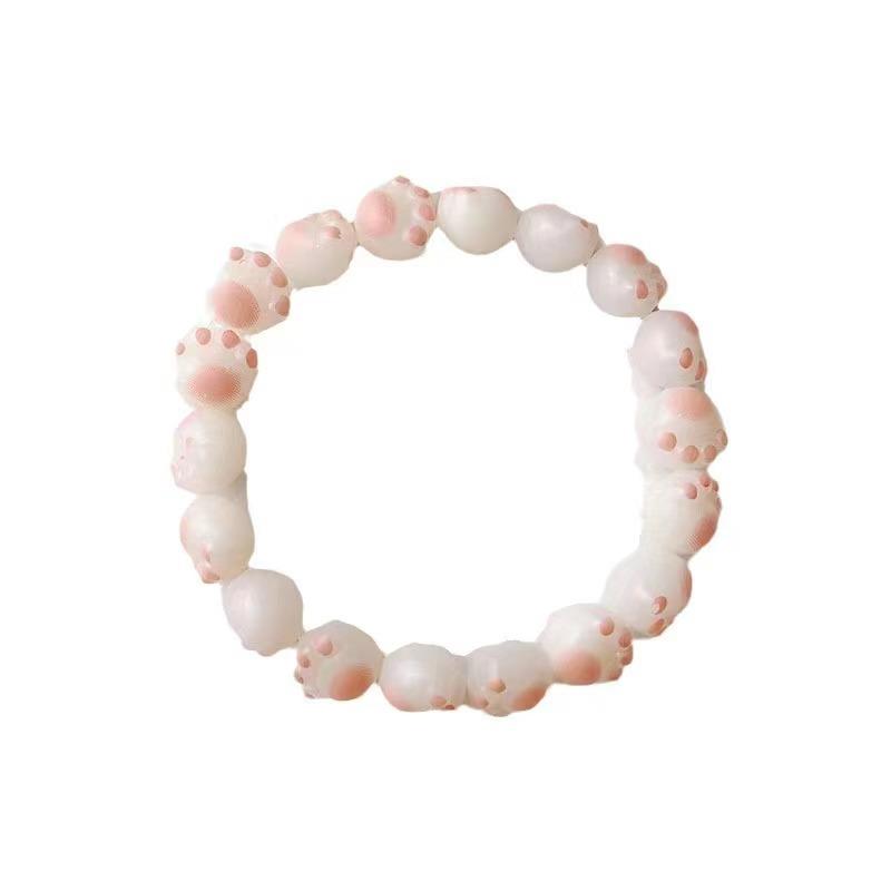 Cat Claw Control Bead Bracelet, Sweet And Playful Schoolgirl Plate Playing Beaded Imitation Bodhi Meow Claw Plate String, Free Girlfriend Bracelet.