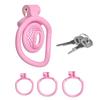 Men's Honeycomb Chastity Cage: Femboy Lock, Plastic Restraint Ring, Slave Training Accessory.