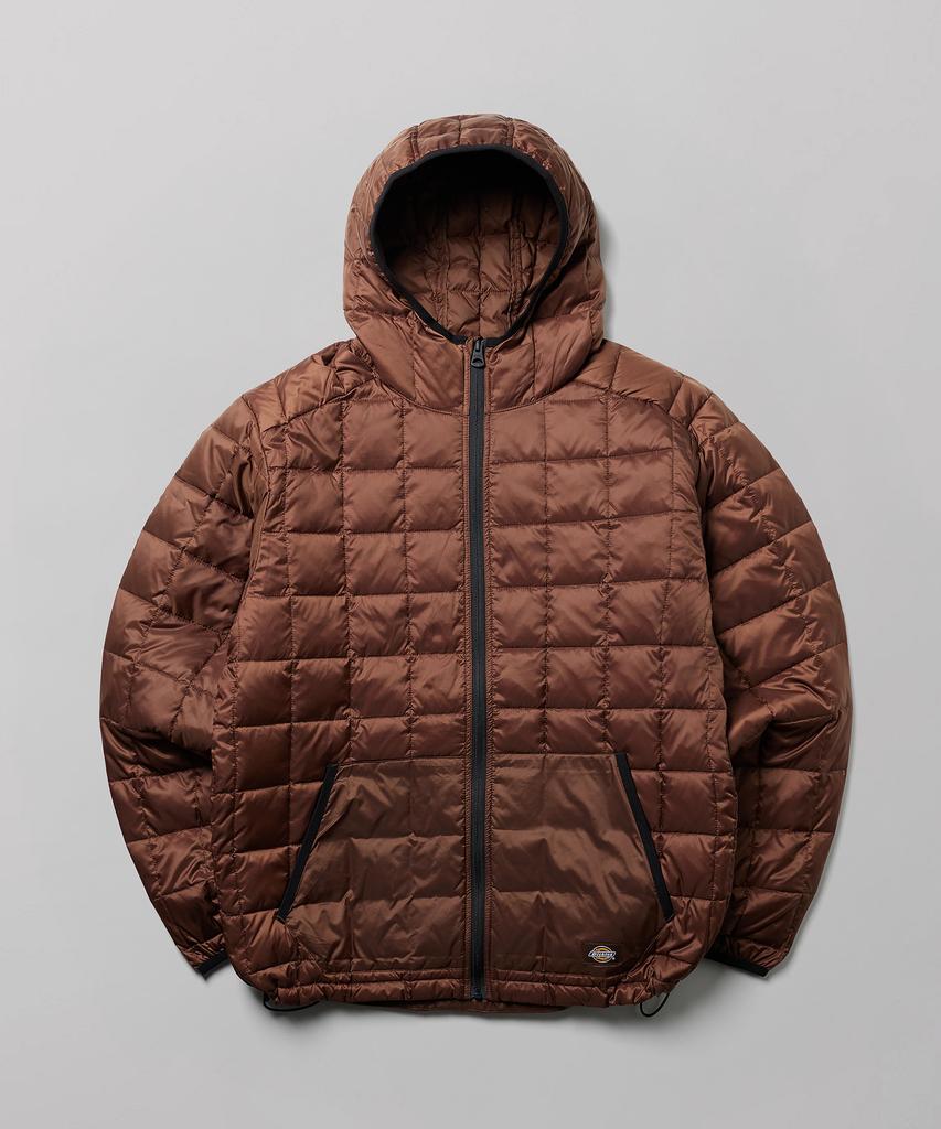 Dickies Hooded Light Down Jacket Brown