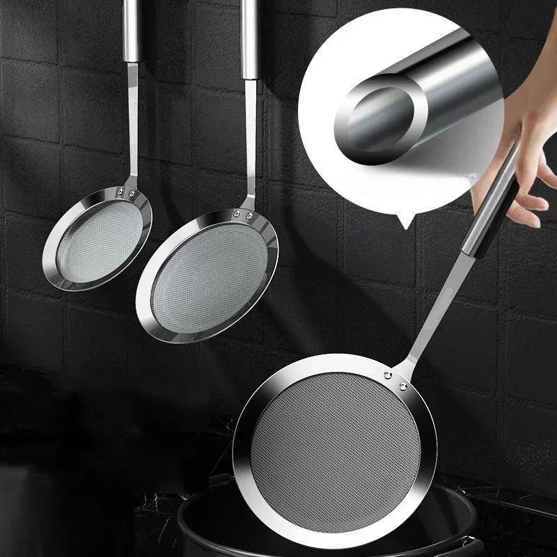 Fine Mesh 304 Stainless Steel Strainer Sieve Juice Egg Filter Colanders Coffee Tea Vegtables Filtering Food Kitchen Accessories