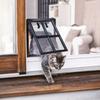 Lockable Pet Screen Door Mosquito Proof Sliding Door Screen Pet Tunnel Cat Door Hole  Balcony