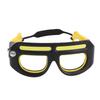 Rechargeable LED Glasses Lamp Dual Beam with Motion Sensor 5 Modes Light Up Headlamp Portable for Outdoor Running
