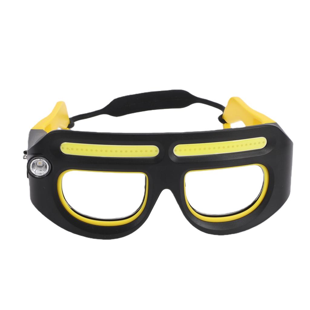 Rechargeable LED Glasses Lamp Dual Beam with Motion Sensor 5 Modes Light Up Headlamp Portable for Outdoor Running