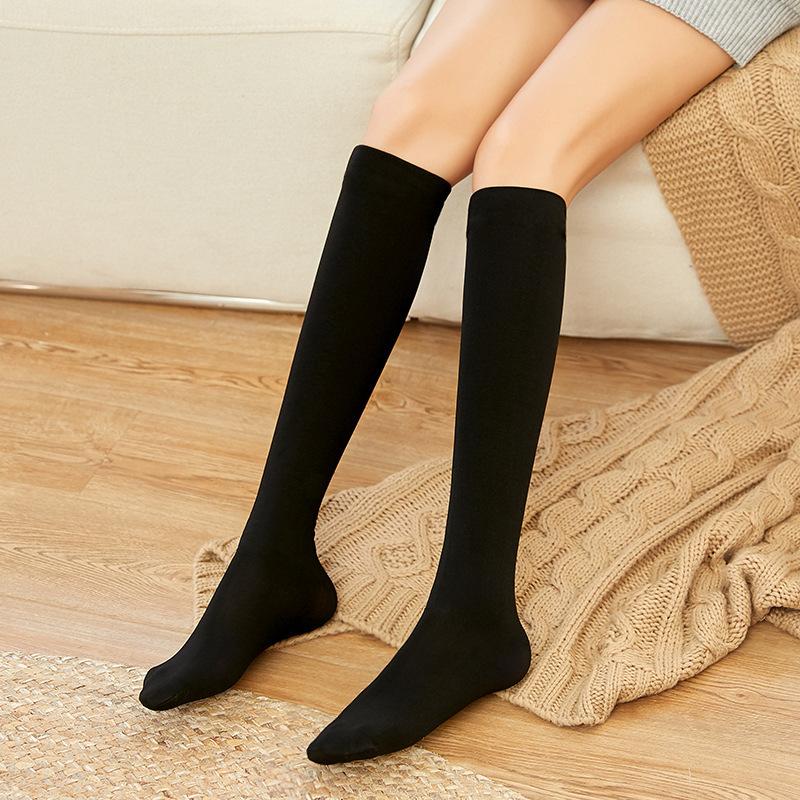 2 Pairs Women Winter Warm Thicken Thermal Socks Soft Casual Solid Color Sock Wool Cashmere Home Snow Boots Floor Sock Stockings