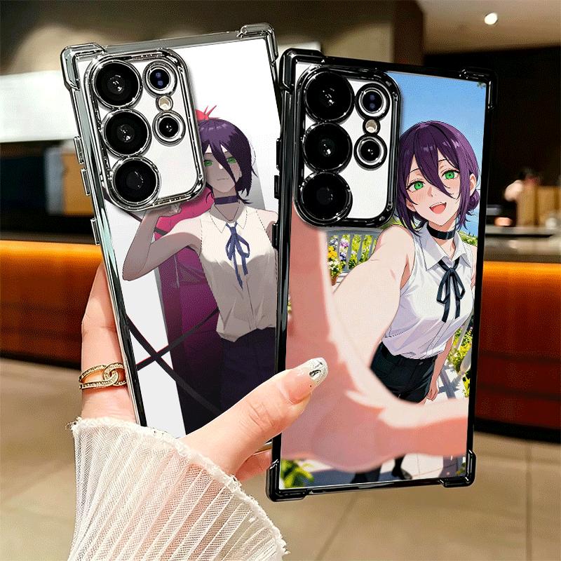 Anime Character R-Reze CSM Plating Phone Case For Samsung Galaxy S24 S25 FE S26 Edge S23 Ultra S22 S21 Plus S20 Anti-Fall Airaba