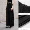 Xiangying Women's High-Waist Lace-Trim Wide-Leg Trousers
