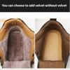 Men's High-top Casual Leather Shoes Handmade Plush Shoes Casual Shoes Autumn and Winter Plus Size 39-47
