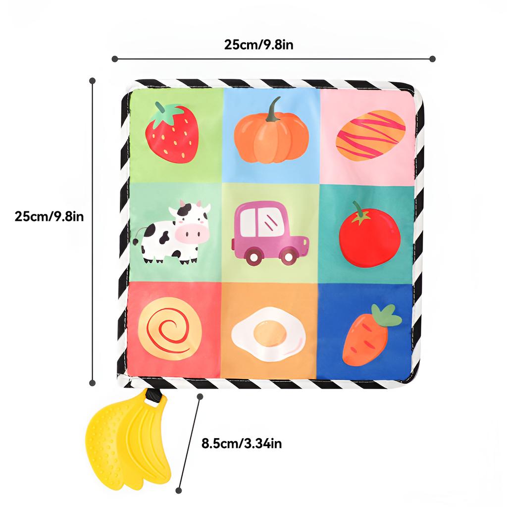 Baby Towel Sound Paper Sound Cloth Book with Teether Tear Not Broken Early Education Puzzle Practice Color Cognition Cloth