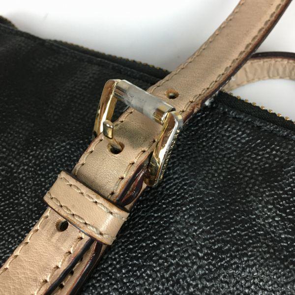MICHAEL KORS Shoulder Handbag Black Logo Pattern(USED)