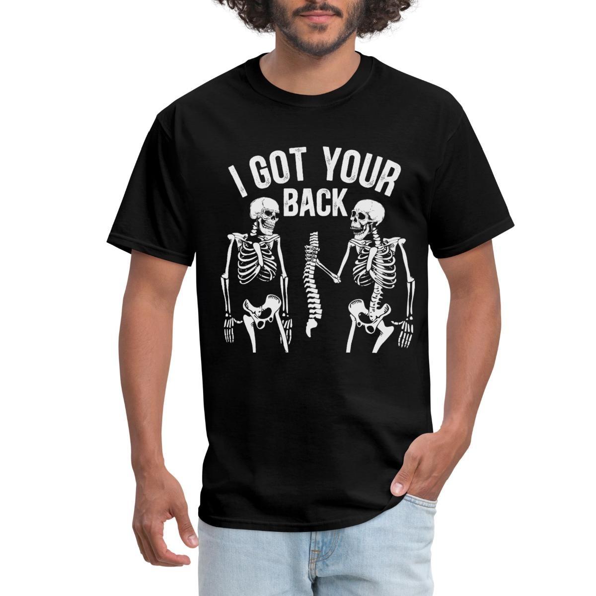 Funny Skeleton I Got Your Back Halloween Men s T-Shirt L