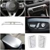 For Toyota Rav 4 Rav4 5 Gen 2019-2024 Interior Moulding Dashboard Central Control Color Change Modify ABS Matte Silver Sticker