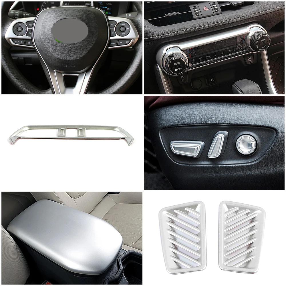 For Toyota Rav 4 Rav4 5 Gen 2019-2024 Interior Moulding Dashboard Central Control Color Change Modify ABS Matte Silver Sticker