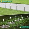 6PCS Solar Outdoor Lamp RGB Night Lights IP65 Waterproof Stainless Steel Long Battery Life Garden Yard Walkway Lawn Decor