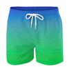 Men's Summer Swim Trunks Quick Dry Shorts With Pockets Plus Gradient Print Beach Shorts